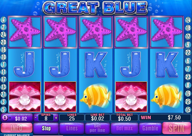 great blue android slot